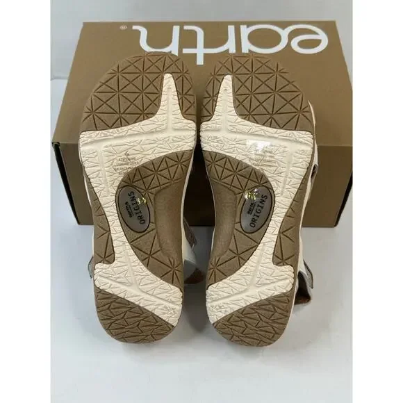 Earth Women's Sterling  Sandals Size 6W COLOR:COGNAC/GOLD MULTI LEATHER NWT - Picture 9 of 9